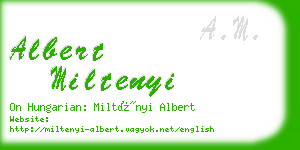 albert miltenyi business card